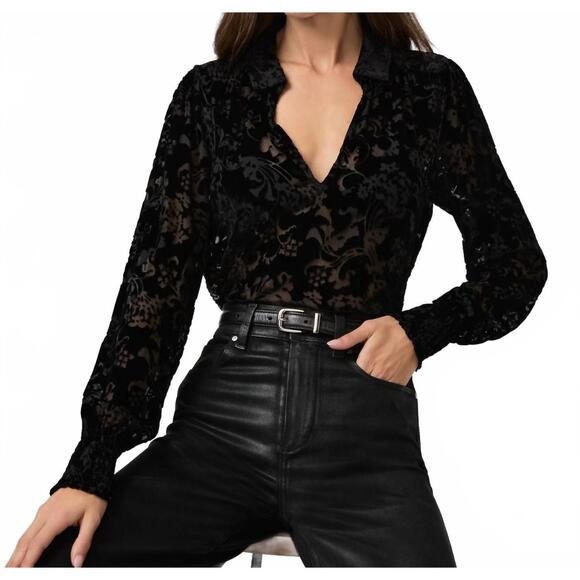NEW PAIGE ginevra blouse in black